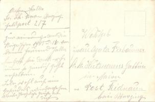 1915 Dél-tiroli katona egy barlang fedezék bejáratánál / WWI K.u.K. military, Südtirol (South-Tyrole...