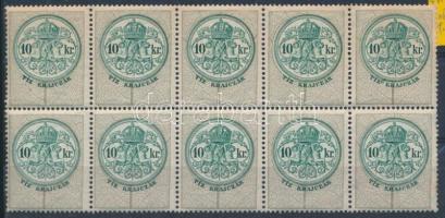 1891 10kr tizestömb / block of 10