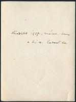 1927 Dr. Kiss Ferenc (1875-1941) anatómia professzor laboratóriumban, hátoldalon feliratozott fotó, ...