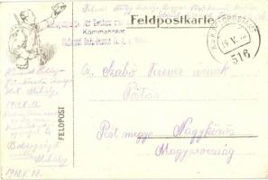 1918 Pfingsten Heimatsk. Kriege K.u.K. 6. Armee. Feldpostkarte / WWI K.u.K. 6th Army Pentecost greet...