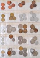 Vegyes 70db-os fémpénz tétel berakólapon, több címlet különböző évjáratokkal T:vegyes