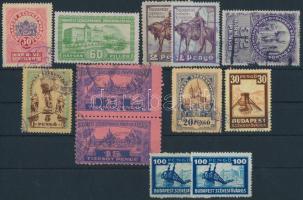 1931-1941 12 db Budapest fővárosi okmánybélyeg (kb 35.000) / 12 Budapest Municipality document stamps