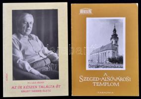 Vegyes könyvtétel, 2 db:  Ifj. Lele József: Az úr készen találta őt. Bálint Sándor élete. Kecskemét, 1996, Korda. Kiadói papírkötés.  Bálint Sándor: A szeged-alsóvárosi templom. Műemlékeink. Bp., 1966, Pannónia. Kiadói papírkötés.