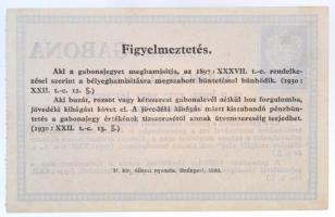 1930. "Gabonalevél - 50 mázsa búza, rozs vagy kétszeres átruházáshoz" 150P értékben, vízje...