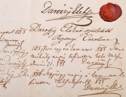 cca 1820-1840 Magyarországon okmánybélyeg előtti időszakból származó szignettás okmányok 10 db, klf ...