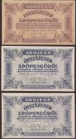 1946. 100.000 AP főtípus + 500.000 AP (2x) fehér vízjel nélküli papíron T:II+ csak egyszer hajtva!