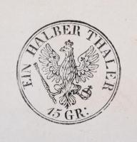 1866 Ausfertigung 15gr szignettával