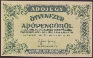 1946. 50.000 AP hátoldali szöveg vékony betűkkel T:I