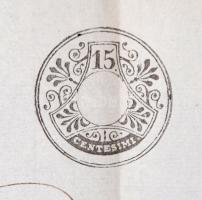 1853 Nyugta 15 centimissimi szignettával