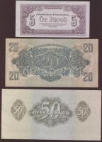 1944. 5P "V.H." T:I + 20P "V.H." T:I + 50P "V.H." T:I-