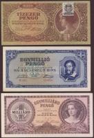 1930-1945. Pengő sor 9klf bankjegy T:I(többsége), I-