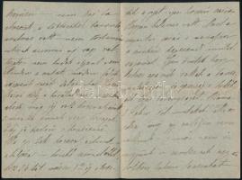 1886 Széll Piroska (1865-1886), Arany János unokájának levele apjának, Szél Kálmán nagyszalontai esp...