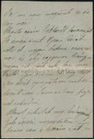 1886 Széll Piroska (1865-1886), Arany János unokájának levele apjának, Szél Kálmán nagyszalontai esp...