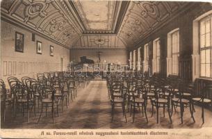 Nagyszeben, Hermannstadt, Sibiu; A szent Ferenc-rendi nővérek tanintézetének díszterme, belső / sisters' school, assembly hall, room interior (EK)