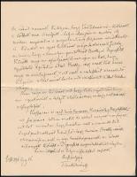 1895 Tisza Kálmán gróf korábbi miniszterelnök saját kézzel írt levele Szél Kálmán nagyszalontai espe...