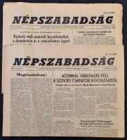 1956 Népszabadság 1956. november 2.,3. számai. I. évfolyam 1.,2. szám. Papírkötés.