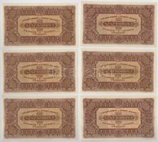1923. 100K (6x) "Magyar Pénzjegynyomda Rt." nyomdahely jelöléssel T:I