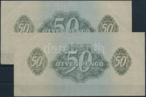 1944. 50P "A Vöröshadsereg Parancsnoksága" (2x) sorszámkövetők T:I-,II