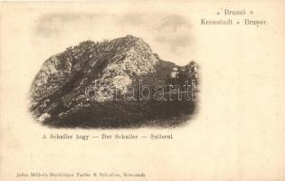 Brassó, Kronstadt, Brasov; A Schuller hegy, Julius Müller utóda Tartler és Schreiber kiadása / Der Schuller / Sullerul / mountain, hikers (EK)