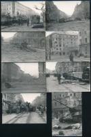 1956 16 db eredeti fotó a forradalmi pesti utcákról. Harcok után. Nagyon érdekes és mozgalmas fotók ...