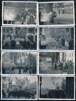 1956 18db eredeti fotó a forradalmi pesti utcákról. Harcok után. Nagyon érdekes és mozgalmas fotók /...
