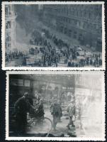 1956 18db eredeti fotó a forradalmi pesti utcákról. Harcok után. Nagyon érdekes és mozgalmas fotók /...
