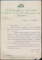 1921 Nyíregyháza, A Szabolcsmegyei és Sóstótelepi Szövetkezett Bortermelők Részvénytársasága fejléces levélpapírjára írt levél