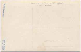 1914 Háborúban felfegyverzett Sámson aknaszedő gőzös Pancsovánál, előtte a Kulpa kórházhajó; Dr. Rét...