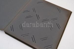 Díszes szecessziós üres fotóalbum, sok férőhellyel, a gerince javításra szorul