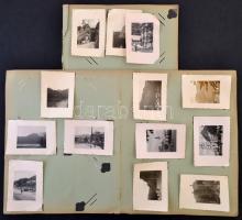 cca 1942 Erdélyi körutazás képei: Kolozsvár, Marosvásárhely, Szováta, stb., albumlapokra ragasztva, ...