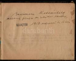 cca 1910-1920 Kézzel írt szakácskönyv, rengeteg recepttel. Félvászon-kötésben, viseltes állapotban, ...