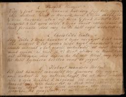 cca 1910-1920 Kézzel írt szakácskönyv, rengeteg recepttel. Félvászon-kötésben, viseltes állapotban, ...