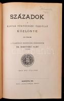 1906-1909 Századok folyóirat 4 kötete. Szerk.: Nagy Gyula, Dr. Borovszky Samu. XL-XLIII évfolyamok. ...