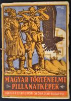 cca 1936 magyar történelmi pillanatképe, 3. sz. füz., Bp., Szent István Cikóriagyár, reklám matricagyűjtő füzet, számos matricával, nem teljes gyűjtés