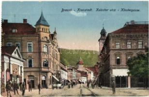 Brassó, Kronstadt, Brasov; Kolostor utca / Klostergasse / street view