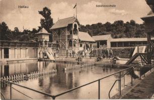 Nagydisznód, Heltau, Cisnadie; Úszóiskola. Jos. Drotleff / Schwimmschule / swimming pool