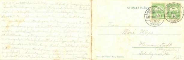 Hajmáskér, Cs. és kir. tüzérségi lövőiskola. Panorámalap. Vidamon János kiadása (fl)