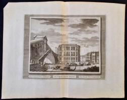 cca 1715-1750 Domenico Lovisa (1690 k.-1750 k.): Veduta della Ponte Rialto - a Sóhajok Hídja, rézmet...