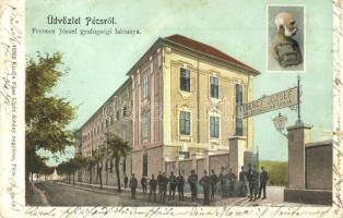 Pécs, Ferenc József gyalogsági laktanya. Fürst Lipót kiadása (b)