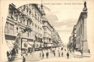 Budapest V. Kossuth Lajos utca, gyógyszertár, Szénásy Béla és Wirth J. és fia üzlete