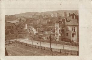 1913 Budapest I. Látkép az Oszlop utcából (ma Keleti Károly), Ganz Villamossági Rt. gyártelepe. photo