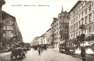 Budapest VII. Erzsébet körút, villamosok (EK)