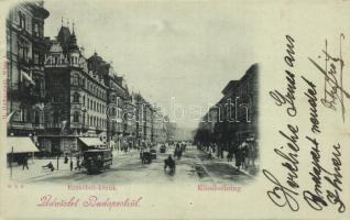 1898 Budapest VII. Erzsébet körút, villamos (lyukak / pinholes)