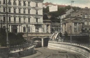 Budapest I. Várkert-rakpart, Villanyos (villamos) alagút &quot;Tilos az átjárás&quot; táblával