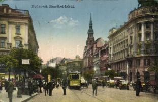 Budapest VII. Erzsébet körút, villamosok, automobilok (EK)