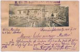 6 db eredeti első világháborús magyar katonai fotó képeslap Erdélyből, Románföldről és Szentendréről...