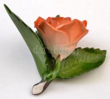 Herendi rózsa, kézzel festett, jelzett, hibátlan, 8,5×7,5×4 cm