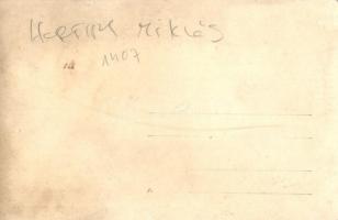 Horthy Miklós országjárás közben, Dulovics fotólap ismeretlen városból / photo (lyuk / pinhole)