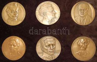 Lengyelország 6db klf Br nagyméretű emlékérem klf lengyel történelmi eseményeket, ill. személyeket ábrázoló sorozat, eredeti nagyméretű díszdobozban T:1