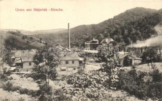 Stájerlak, Steierdorf, Kirscha; gyár / factory